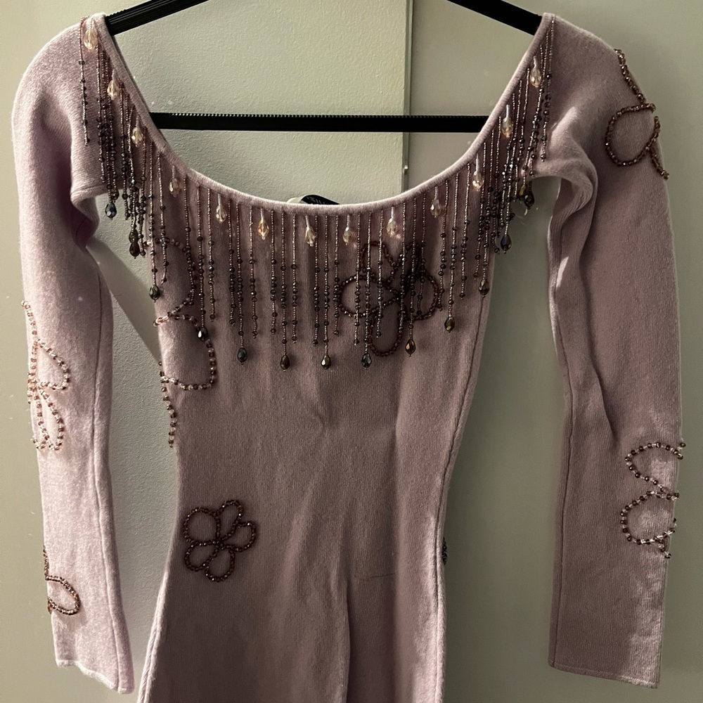 Guizio Beaded Floral Dress - Picture 6 of 7